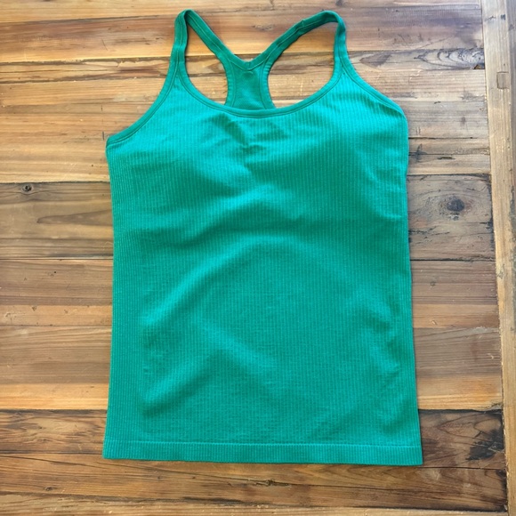 lululemon athletica Tops - Women’s Lululemon Ebb To Street Green Tank Top Size 12